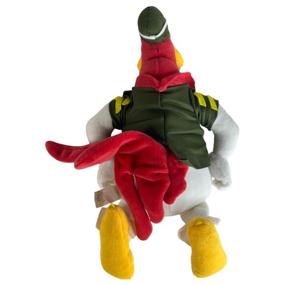 Nanco Looney Tunes Foghorn Leghorn Plush Toy 2003 Army Uniform 14” Rooster - Picture 9 of 12